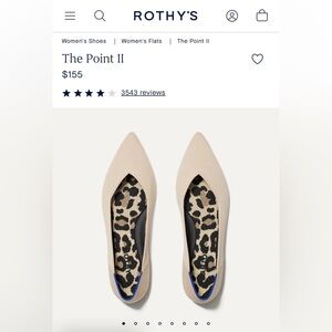 Rothy's The Point II flats in Ecru